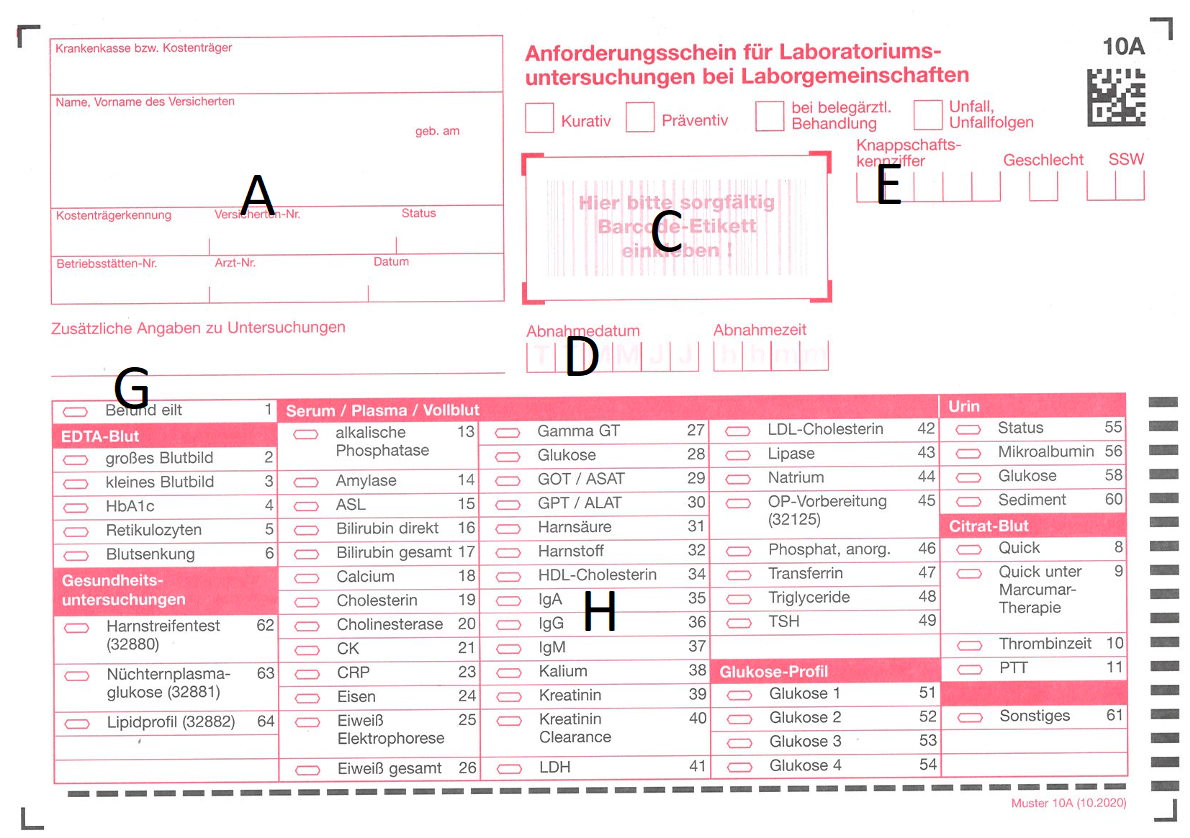 Muster Anforderungsschein 10A